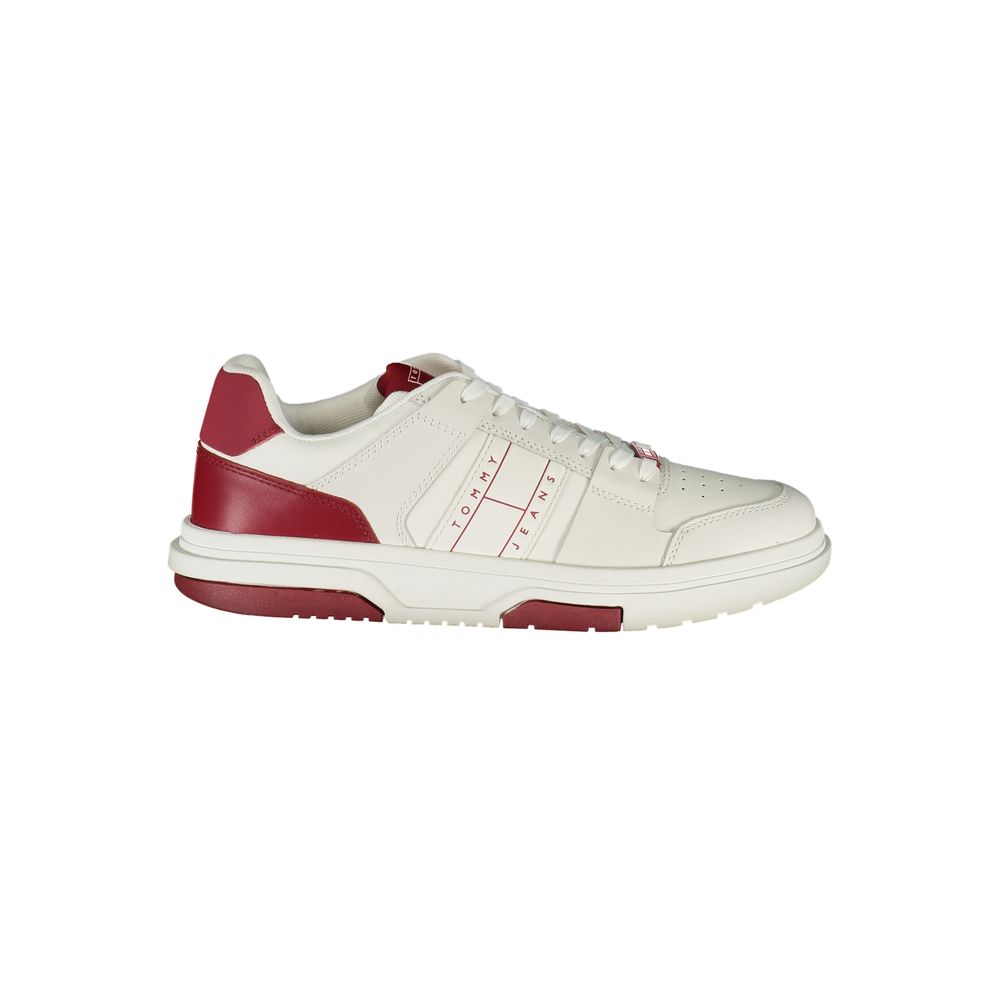 Tommy Hilfiger Röda Läder Herr Sneaker