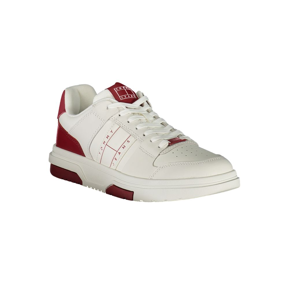 Tommy Hilfiger Röda Läder Herr Sneaker