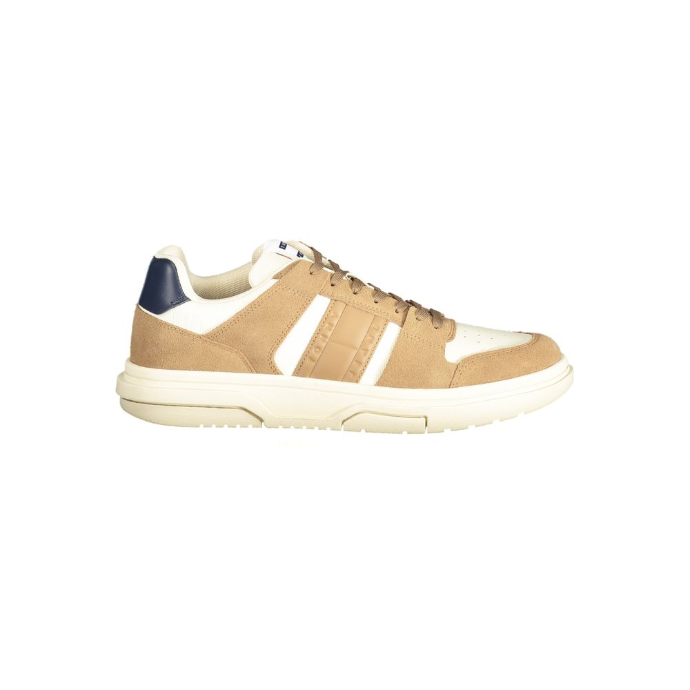 Tommy Hilfiger Beige Läder Herr Sneaker