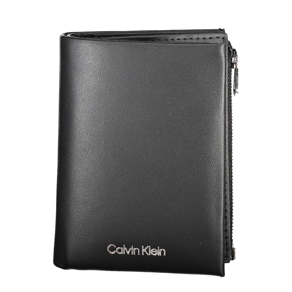 Calvin Klein svart läderplånbok för män