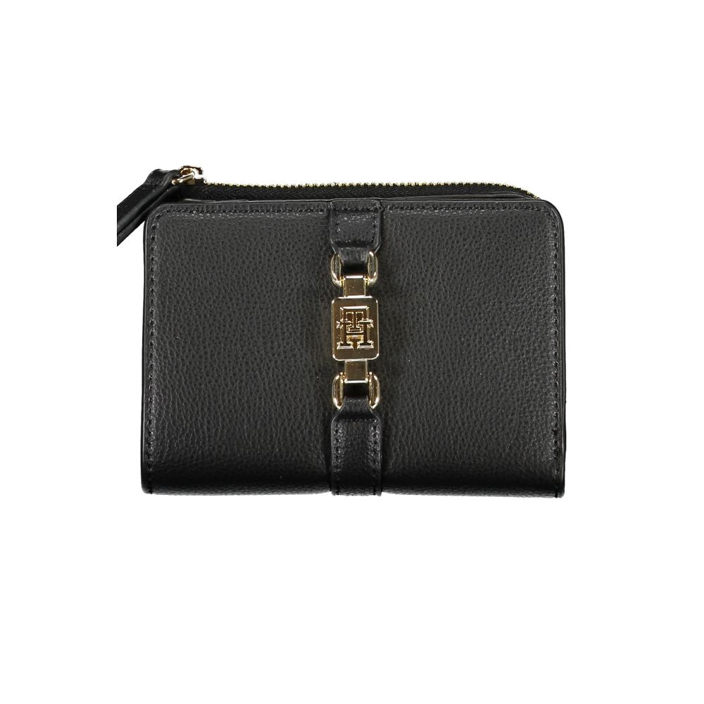 Tommy Hilfiger Sleek svart plånbok med dragkedja och myntväska
