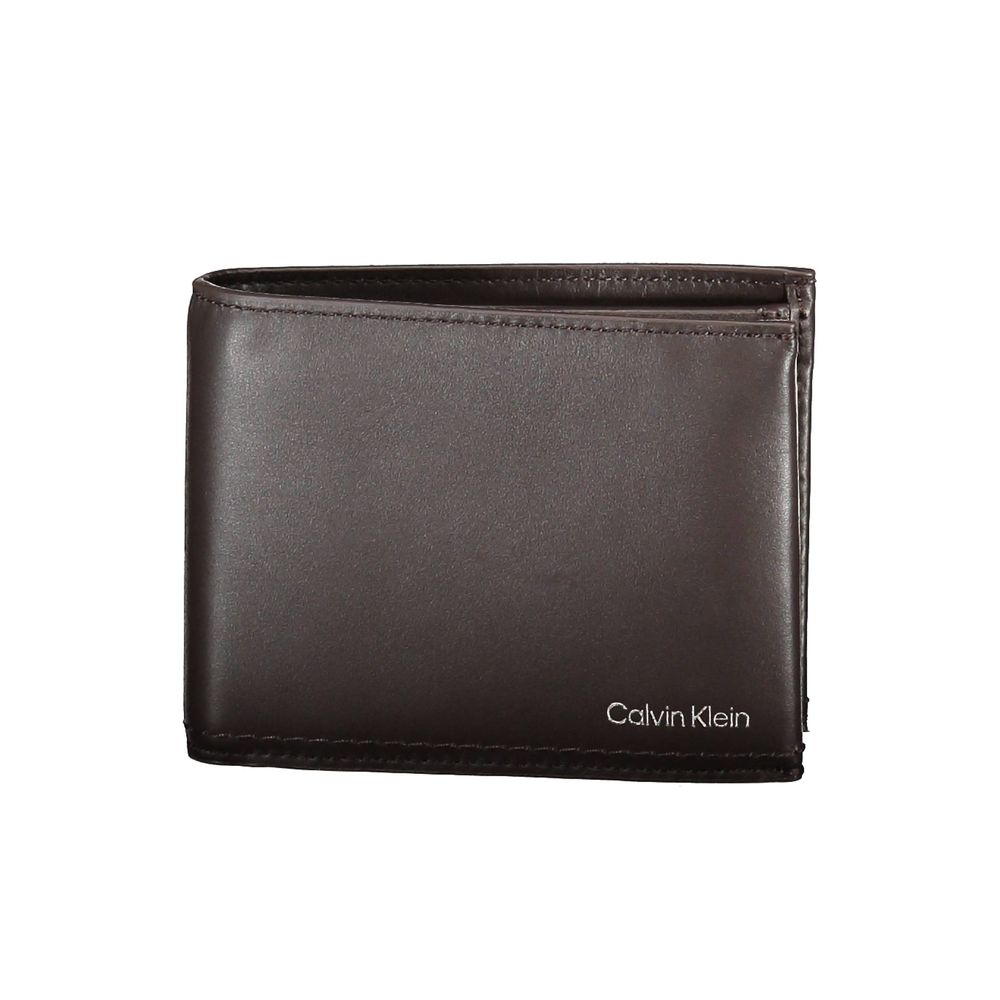 Calvin Klein brun läderplånbok för män