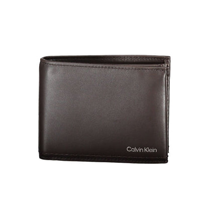 Calvin Klein brun läderplånbok för män