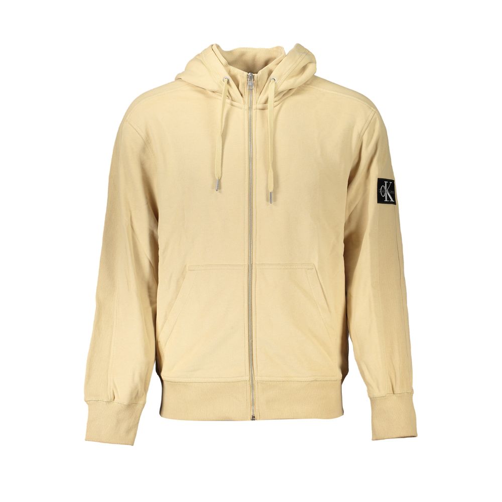 Calvin Klein Elegant Beige Tröja med Dragkedja