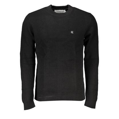 Calvin Klein Sleek svart rundhalsad tröja med logotyp