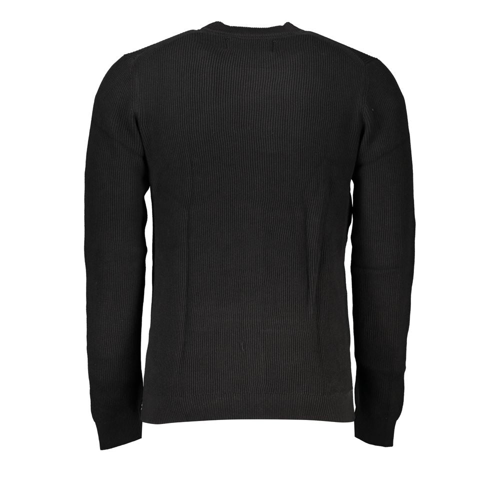Calvin Klein Sleek svart rundhalsad tröja med logotyp