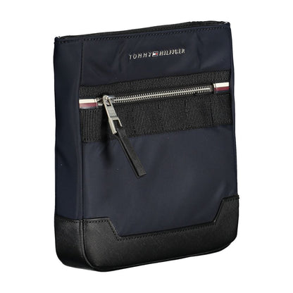 Tommy Hilfiger Sleek Blå Axelväska med Kontrastdetaljer