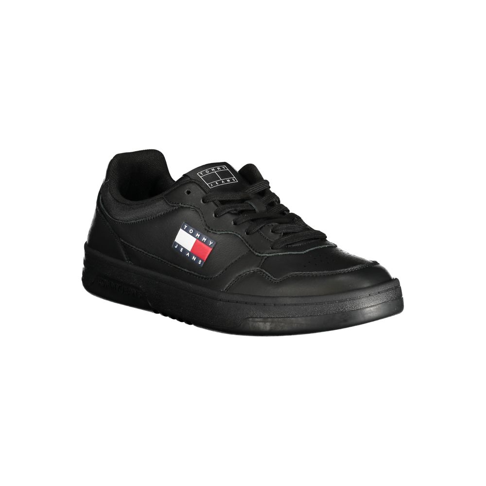 Tommy Hilfiger Svart Polyeten Herr Sneaker