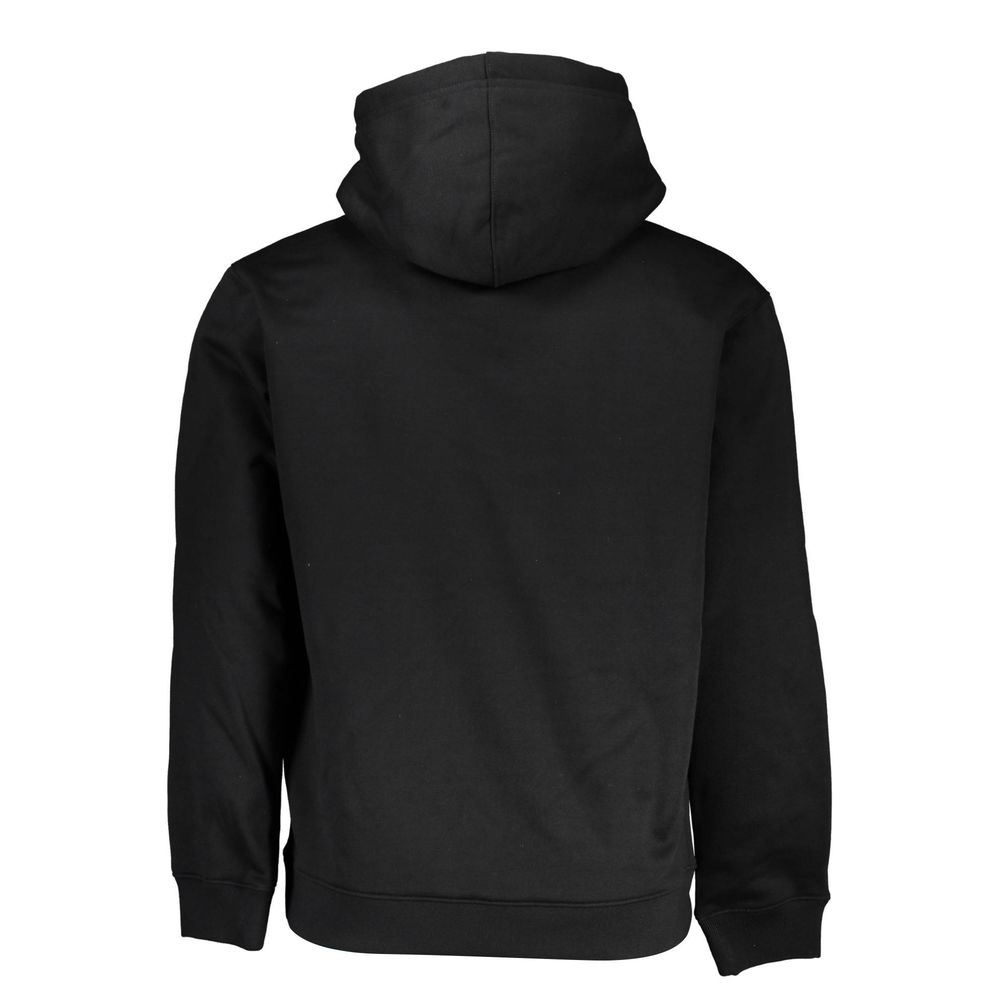 Calvin Klein – Sleek fleece-tröja med huva i svart