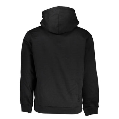 Calvin Klein – Sleek fleece-tröja med huva i svart