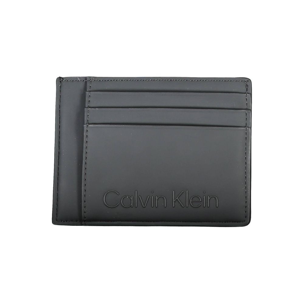 Calvin Klein svart polyesterplånbok för män