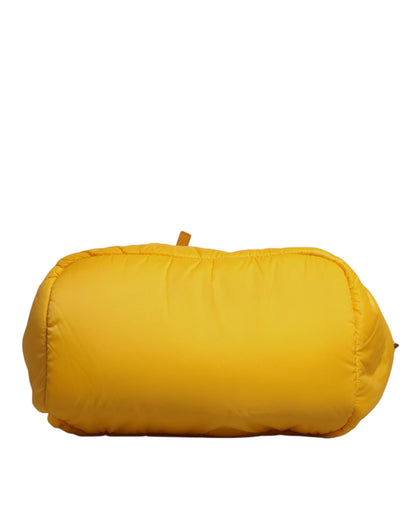 Dolce &amp;amp; Gabbana Gul Orange Nylon Logotypplack Handväska i Axelrem