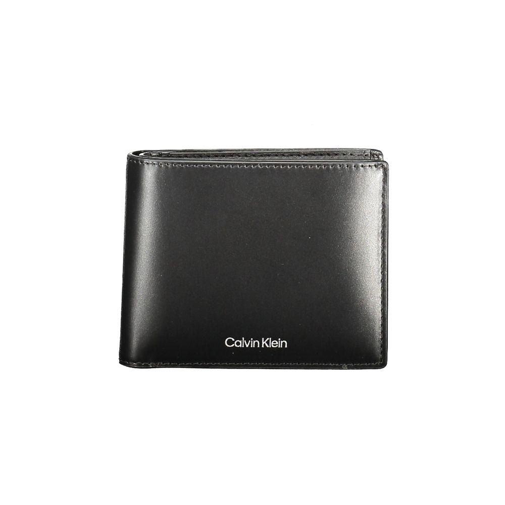 Calvin Klein svart läderplånbok för män