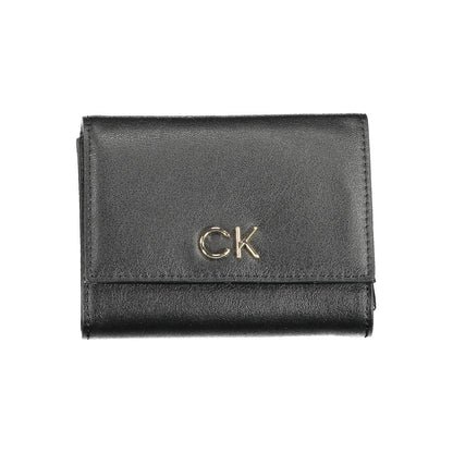 Calvin Klein svart polyesterplånbok för kvinnor