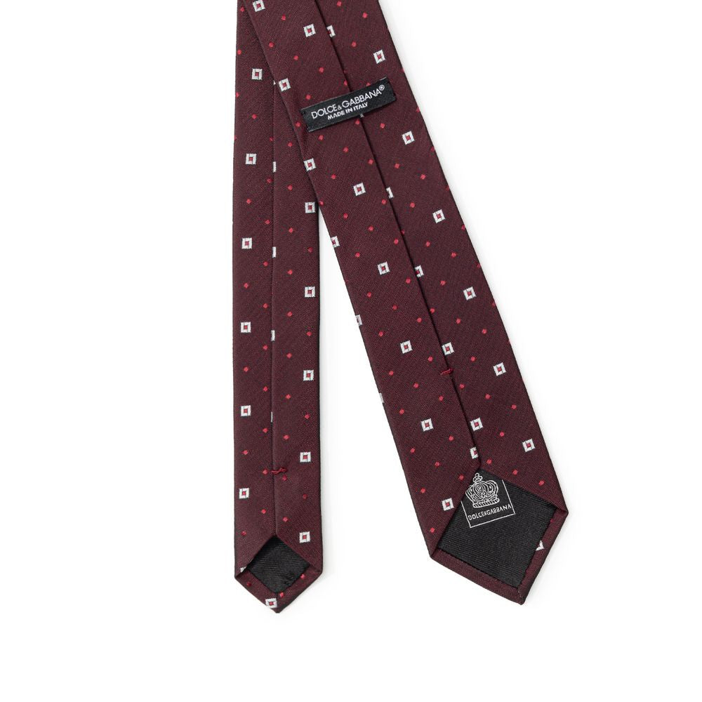 Dolce &amp;amp; Gabbana Bordeaux Sidenslipsar &amp;amp; Fluga