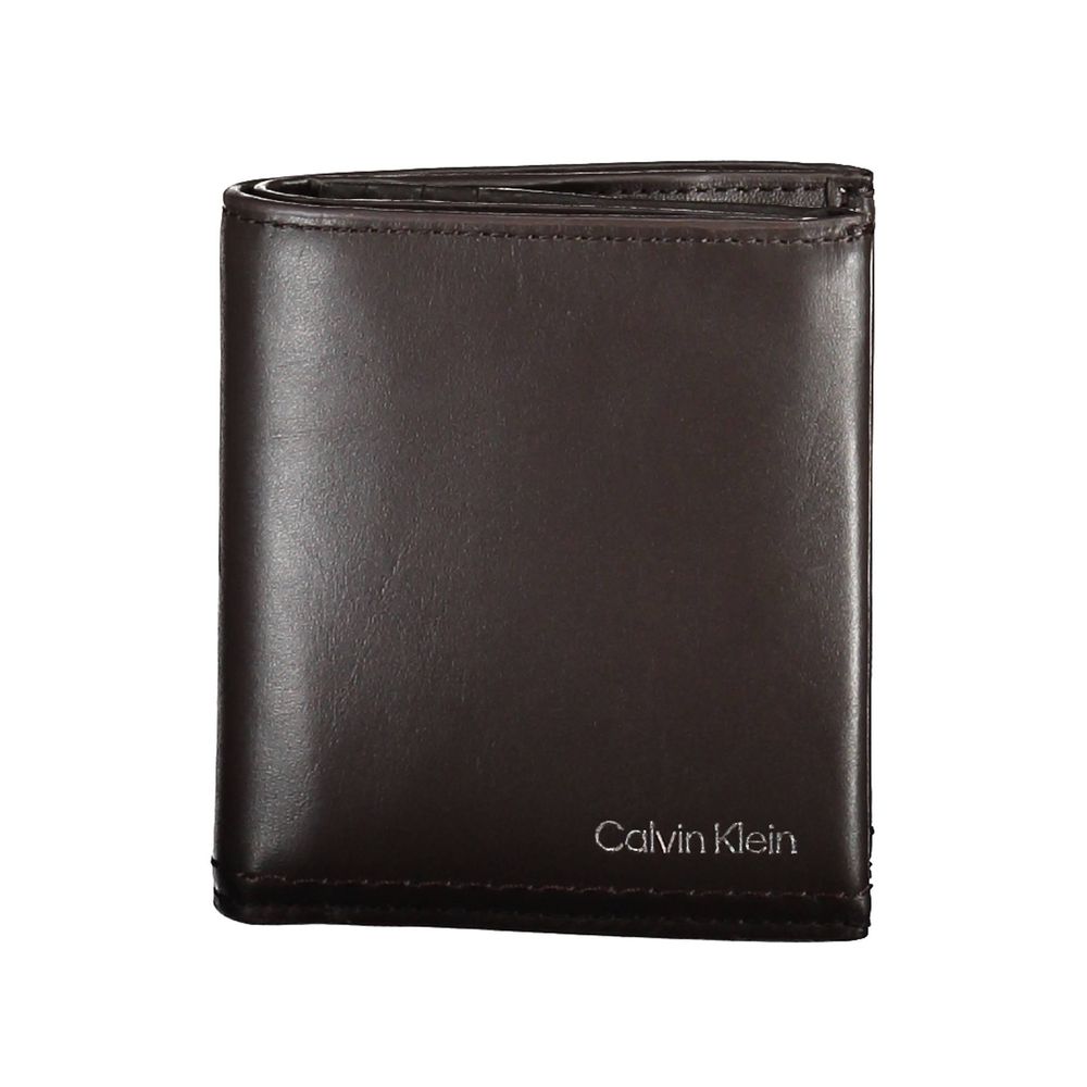 Calvin Klein brun läderplånbok för män