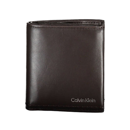 Calvin Klein brun läderplånbok för män