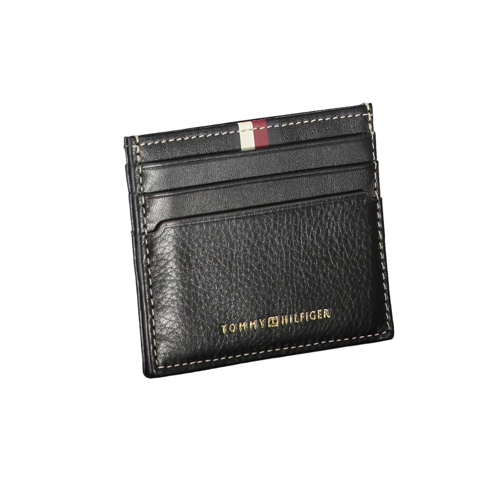 Tommy Hilfiger svart läderplånbok för män