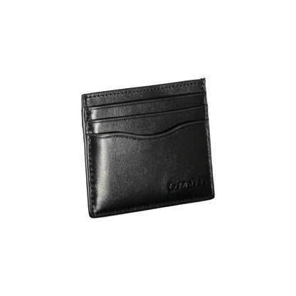 Calvin Klein Sleek svart läderkorthållare