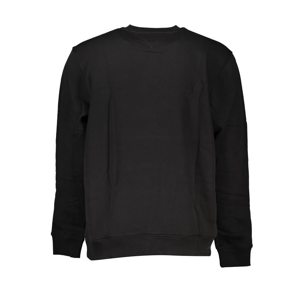 Tommy Hilfiger Sleek svart bomullströja med rund halsringning