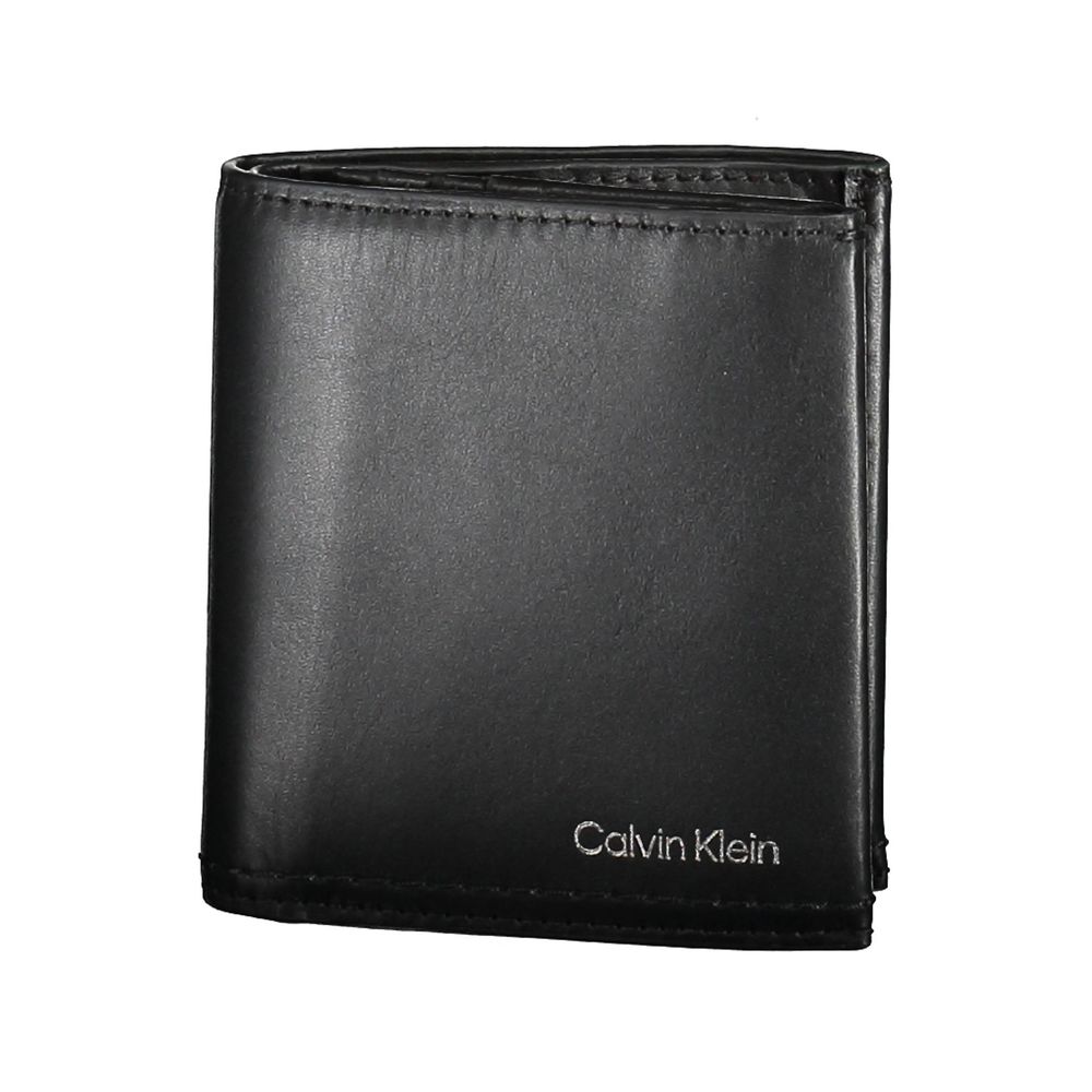 Calvin Klein svart läderplånbok för män