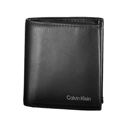 Calvin Klein svart läderplånbok för män