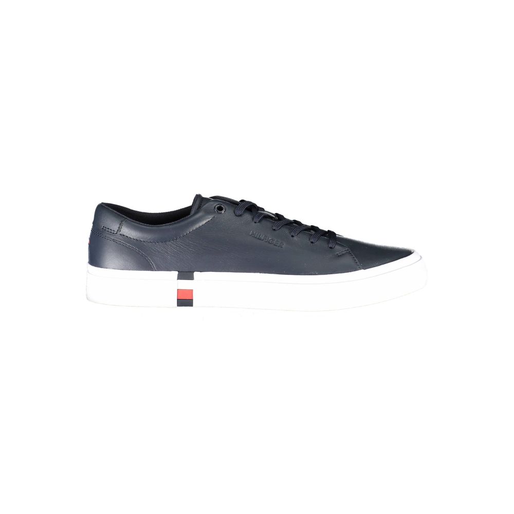 Tommy Hilfiger Blå Läder Herr Sneaker