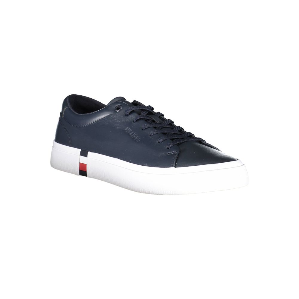 Tommy Hilfiger Blå Läder Herr Sneaker
