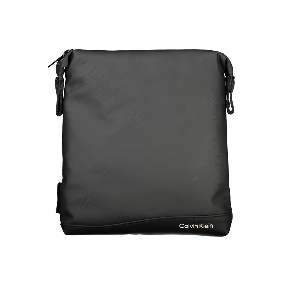 Calvin Klein elegant svart axelväska med kontrastdetaljer