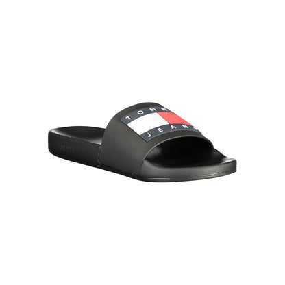 Tommy Hilfiger Svart Polyeten Herr Sandal