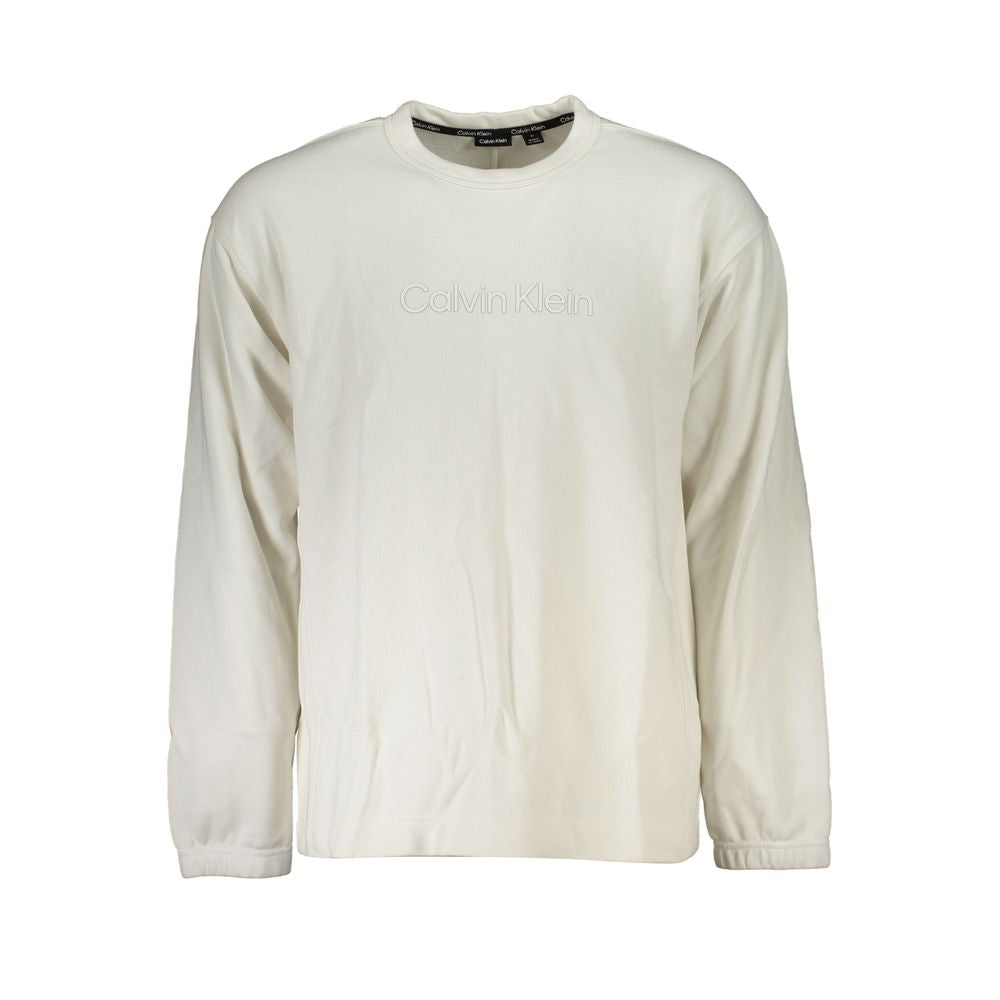 Calvin Klein Elegant Rundringad Tröja med Borstad Logotyp