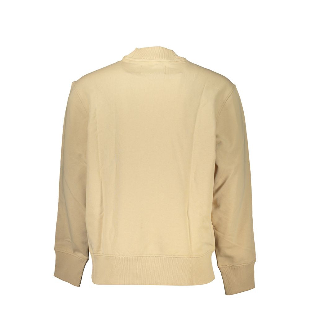 Calvin Klein Beige Rundringad Tröja med Logotyp