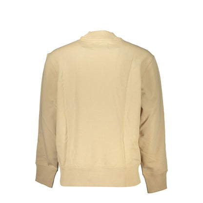 Calvin Klein Beige Rundringad Tröja med Logotyp
