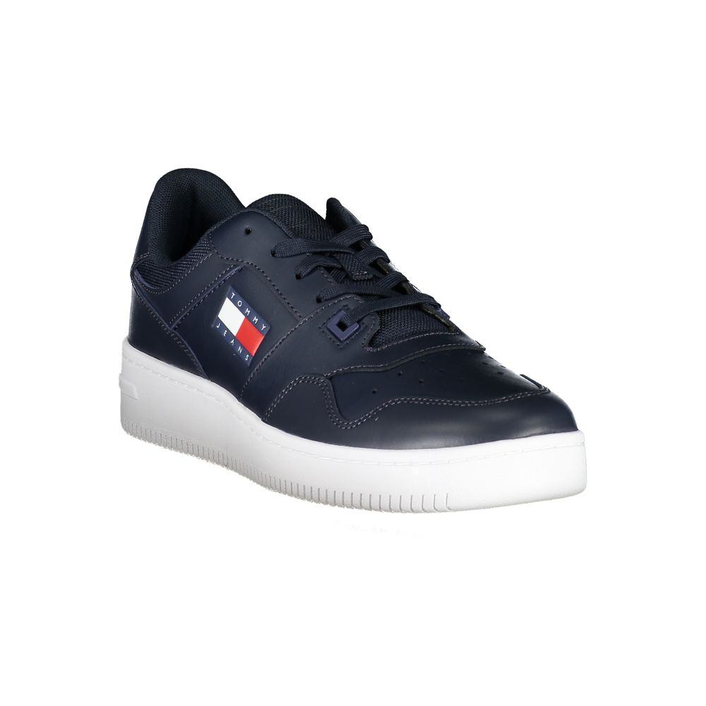 Tommy Hilfiger Blå Kontrast Sneakers med Logotypdetalj