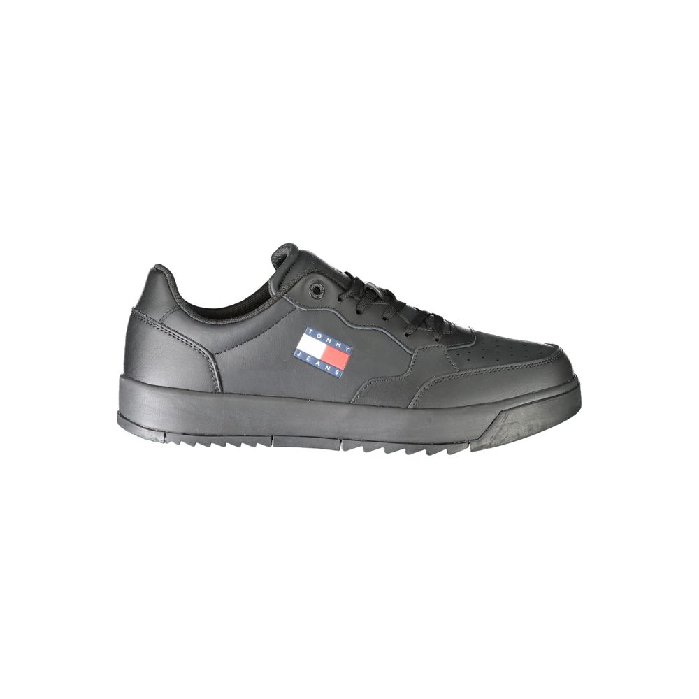 Tommy Hilfiger Svart Polyeten Herr Sneaker