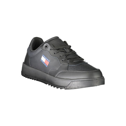 Tommy Hilfiger Svart Polyeten Herr Sneaker