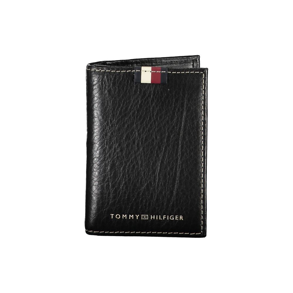 Tommy Hilfiger svart läder herrkorthållare