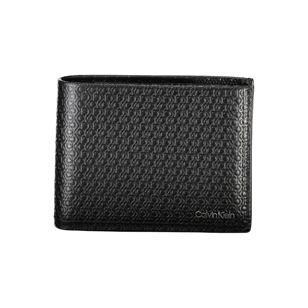 Calvin Klein Sleek svart läderplånbok med vikbar RFID-block