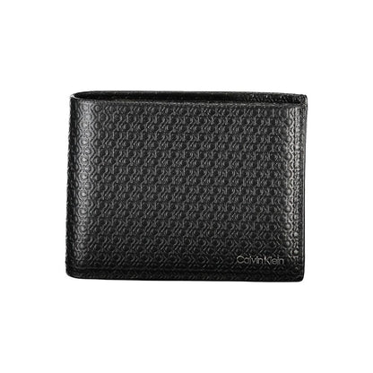 Calvin Klein Sleek svart läderplånbok med vikbar RFID-block