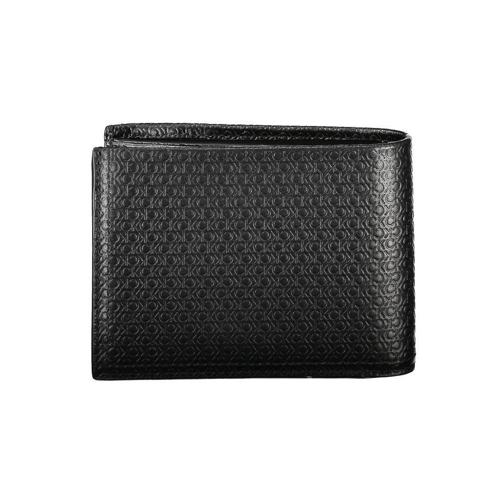 Calvin Klein Sleek svart läderplånbok med vikbar RFID-block