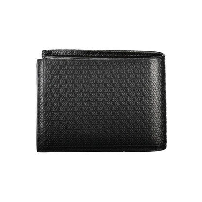 Calvin Klein Sleek svart läderplånbok med vikbar RFID-block