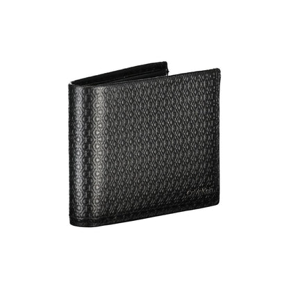 Calvin Klein Sleek svart läderplånbok med vikbar RFID-block