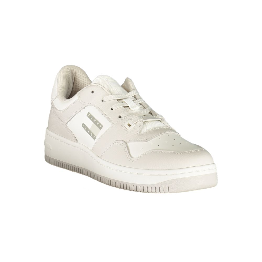 Tommy Hilfiger Vita Läder Herr Sneaker