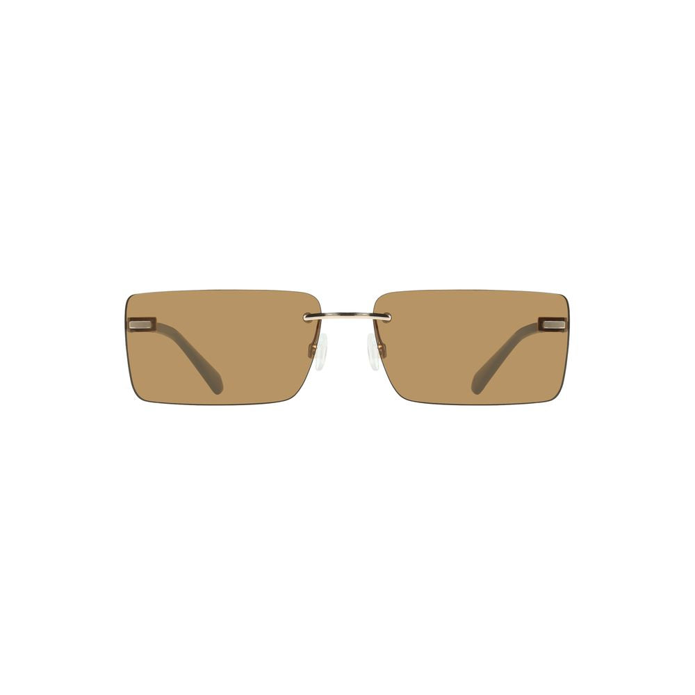 Calvin Klein Beige Metal Dam Solglasögon