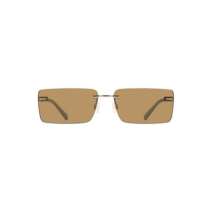 Calvin Klein Beige Metal Dam Solglasögon