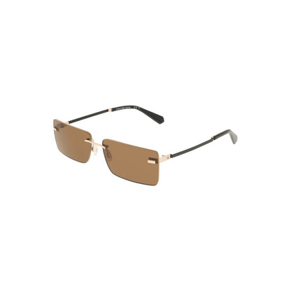 Calvin Klein Beige Metal Dam Solglasögon