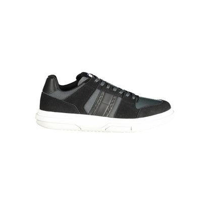 Tommy Hilfiger svarta lädersneakers för män