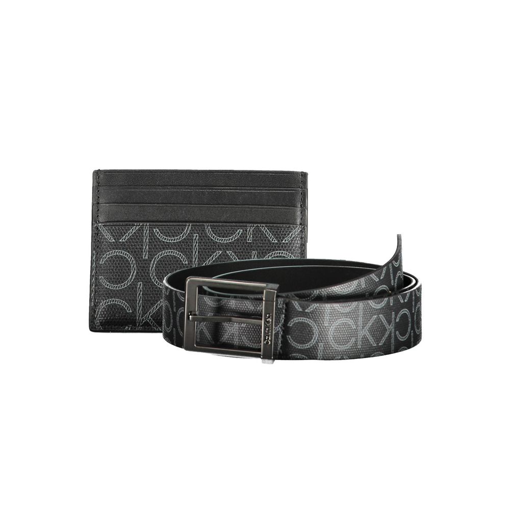 Calvin Klein svart polyeten herrplånbok