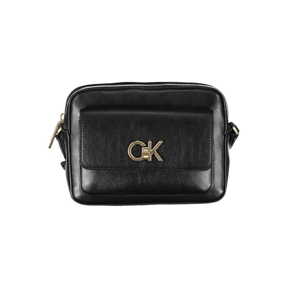 Calvin Klein svart återvunnen polyester damhandväska