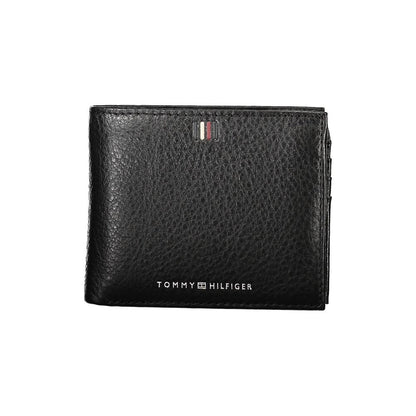 Tommy Hilfiger Sleek svart läderplånbok med gott om förvaring